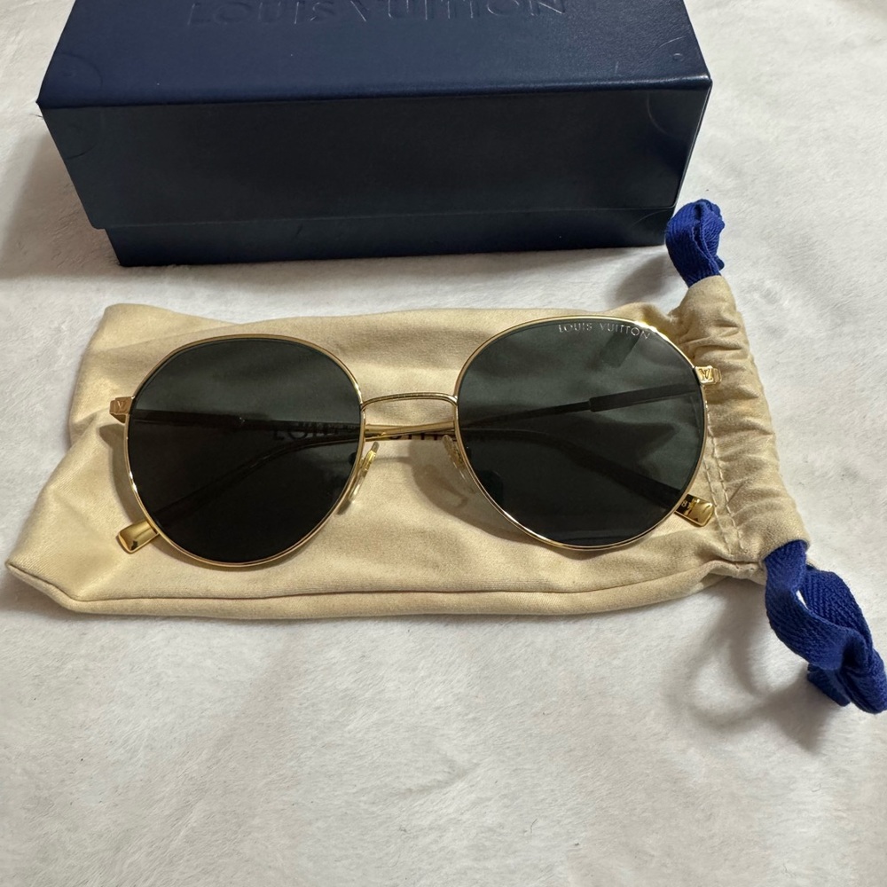 Louis Vuitton Gold and Black Sunglasses